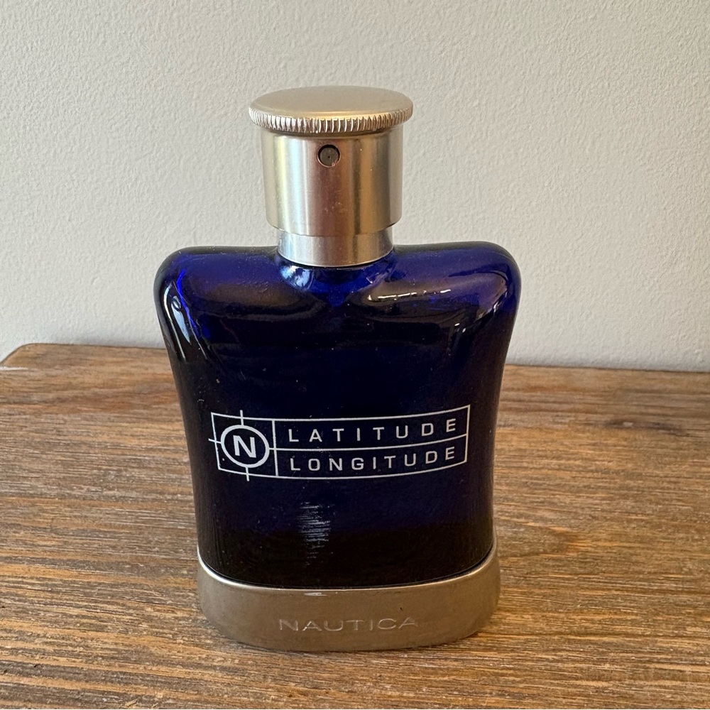 Men’s vintage 2000’s nautical latitude longitude cologne